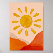 Boho Sun Kinderkamer Poster Cute Kinderkamer Print (Voorkant)