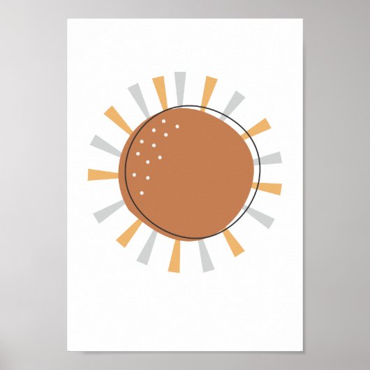 Boho Sun-kinderkamerposter voor kids kamerdecorati Poster (Voorkant)