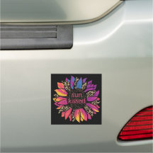 Boho Sun Kissed Zonnebloem Car Magnet