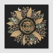 Boho Sun Kissed Zonnebloem Magnetische Kaart (Voorkant)