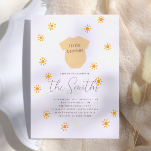 Boho Sun Kleine Broer Sunshine Baby Shower Kaart