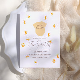 Boho Sun Little Brother Sunshine Baby shower Kaart