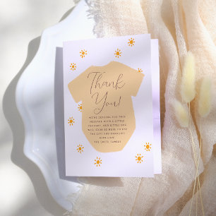 Boho Sun Little Sunshine Baby shower Bedankkaart