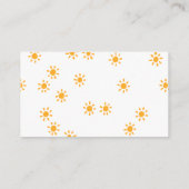 Boho Sun Little Sunshine Baby shower Informatiekaartje (Achterkant)