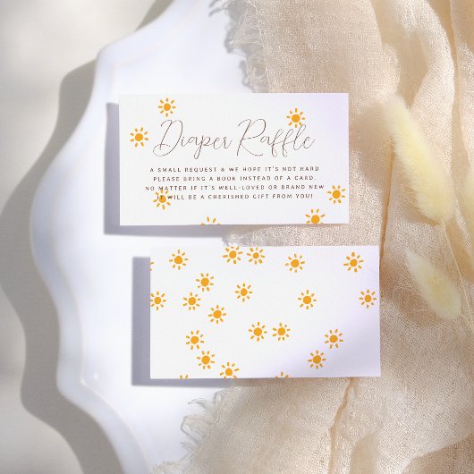 Boho Sun Little Sunshine Baby shower Informatiekaartje