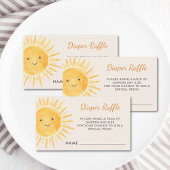 Boho Sun Luier Raffle Ticket Baby shower Informatiekaartje
