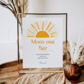 Boho sun momosa bar baby shower poster