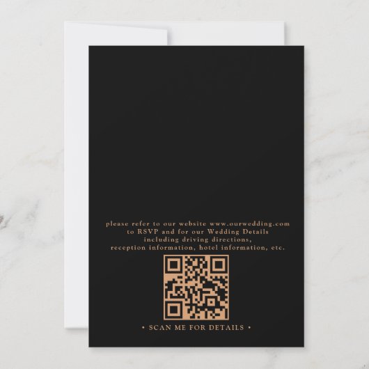 Boho Sun Moon Astronomy Budget QR Code Wedding Kaart (Achterkant)