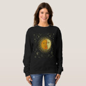Boho Sun Moon Celestial Bodies Astronomy Universe Trui (Voorkant volledig)