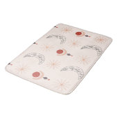 Boho Sun moon decoratieve lijnkunst abstracte vorm Badmat (Gekanteld)