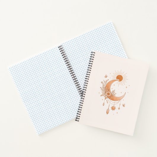 Boho Sun & Moon Deluxe Notebook Notitieboek (Binnen)