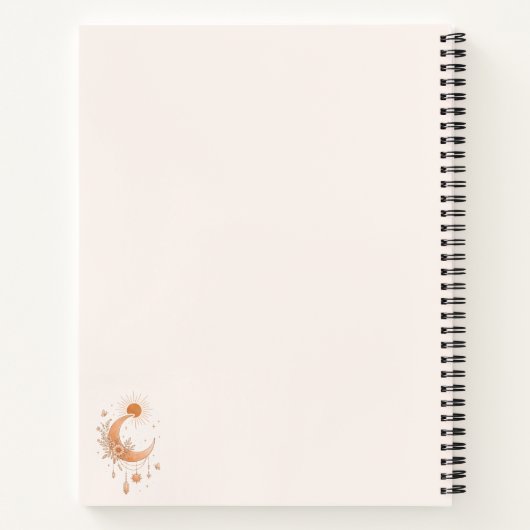 Boho Sun & Moon Deluxe Notebook Notitieboek (Achterkant)