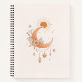 Boho Sun & Moon Deluxe Notebook Notitieboek (Voorkant)