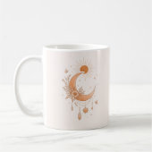 Boho Sun & Moon Floral Ceramic Mug Koffiemok (Links)