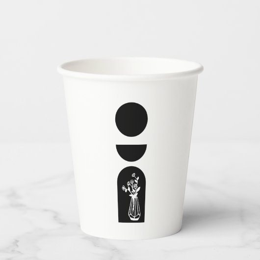 Boho Sun Moon Flower Pot boho bohemian Papieren Bekers (Achterkant)