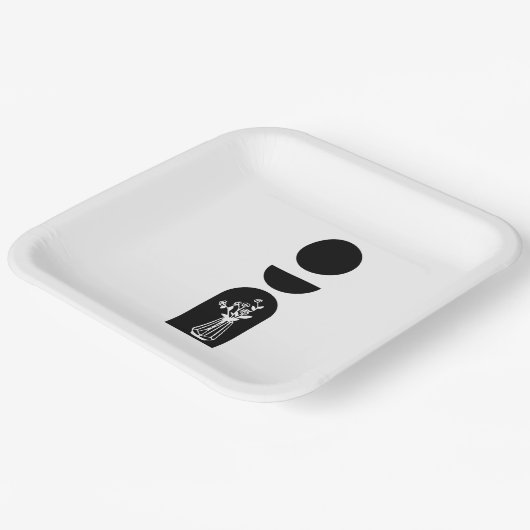 Boho Sun Moon Flower Pot boho bohemian Papieren Bordje (Gebogen)