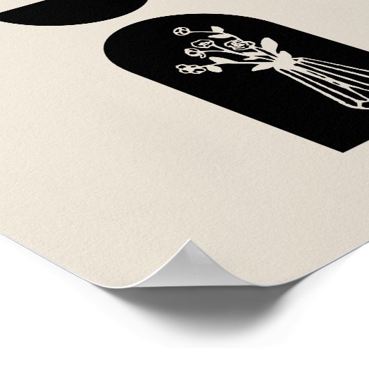 Boho Sun Moon Flower Pot boho bohemian Poster (Hoek)