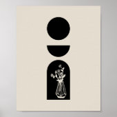 Boho Sun Moon Flower Pot boho bohemian Poster (Voorkant)