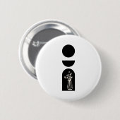 Boho Sun Moon Flower Pot boho bohemian Ronde Button 5,7 Cm (Voorkant /achterkant)