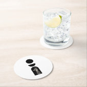 Boho Sun Moon Flower Pot boho bohemian Ronde Kartonnen Onderzetter (Insitu)