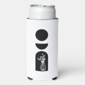 Boho Sun Moon Flower Pot boho bohemian Seltzer Blikjeskoeler (Seltzer Achterkant)