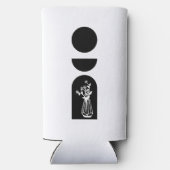 Boho Sun Moon Flower Pot boho bohemian Seltzer Blikjeskoeler (Achterkant)