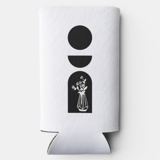 Boho Sun Moon Flower Pot boho bohemian Seltzer Blikjeskoeler (Achterkant)