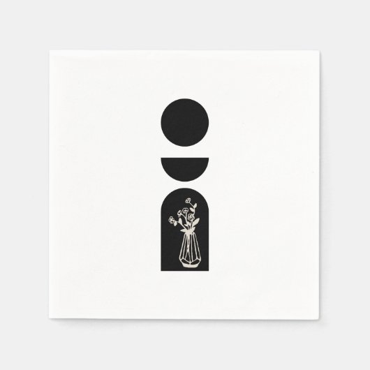 Boho Sun Moon Flower Pot boho bohemian Servet (Voorkant)