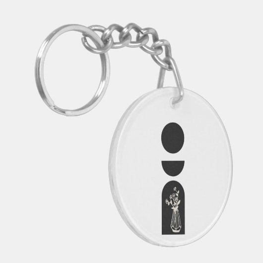 Boho Sun Moon Flower Pot boho bohemian Sleutelhanger (Voorkant Links)