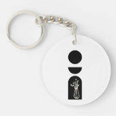 Boho Sun Moon Flower Pot boho bohemian Sleutelhanger (Voorkant)