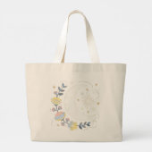 Boho Sun & Moon Mandala Grote Tote Bag (Achterkant)