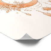 Boho Sun & Moon Minimalist Wall Poster (Hoek)