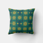 Boho Sun Moon Stars Baby Blauwgroen geel gepersona Kussen (Achterkant)