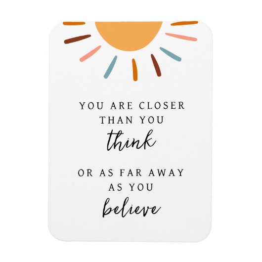 Boho Sun Motivatie Mindset Quote Magneet (Verticaal)