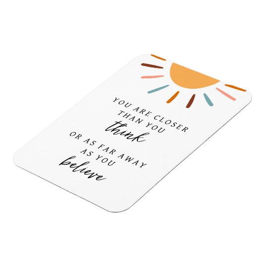 Boho Sun Motivatie Mindset Quote Magneet (Linkerzijde)