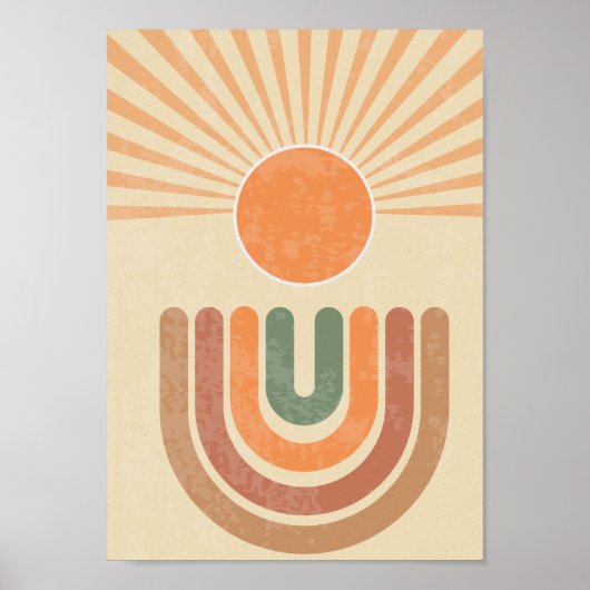 Boho Sun Nursery Print Kinder Room Poster Decor (Voorkant)