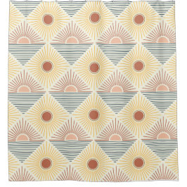 Boho Sun Pattern Douchegordijn