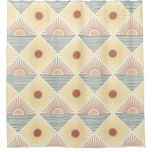 Boho Sun Pattern Douchegordijn