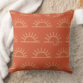 Boho Sun Pillow | Orange Throw Pillow Kussen (Deken)