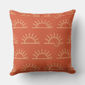 Boho Sun Pillow | Orange Throw Pillow Kussen (Achterkant)