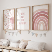Boho Sun Quote Rainbow Kinder kamer Muurkunst Sets