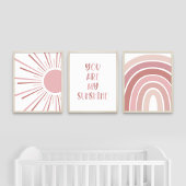 Boho Sun Quote Rainbow Kinder kamer Muurkunst Sets