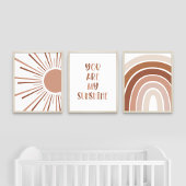 Boho Sun Quote Rainbow Kinder kamer Muurkunst Sets