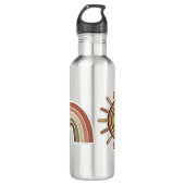 Boho Sun & Rainbow Water Bottle  Waterfles (Voorkant)