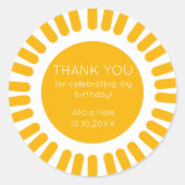 Boho Sun Ronde Sticker (Voorkant)