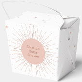 Boho Sun Roze Baby shower Bedankdoosjes (Achterkant)