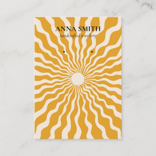 Boho  Sun Stud Earring Display Visitekaartje (Voorkant)