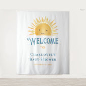 Boho Sun Sunshine Baby Shower Welkom Wandkleed (Voorkant)