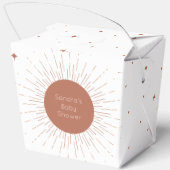 Boho Sun Terracotta-Baby shower Bedankdoosjes (Achterkant)