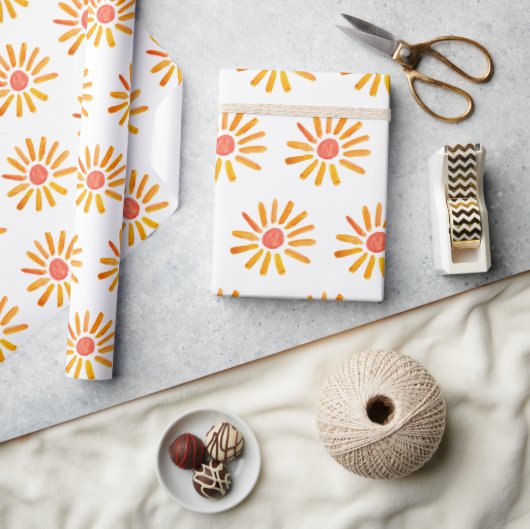 Boho Sun Verjaardag Baby shower Genderneutraal Mei Cadeaupapier (Crafts)